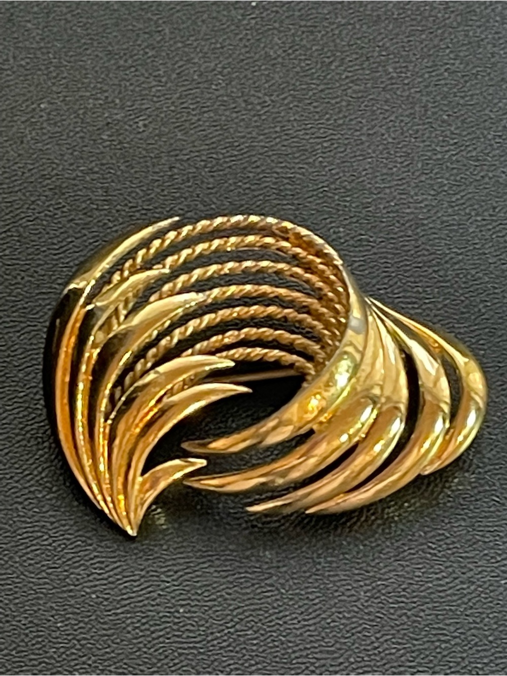 Monet Gold-Tone Sculptural Statement Brooch